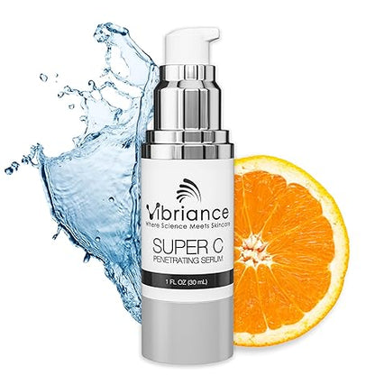 Vibriance Super C Serum for Mature Skin - All-in-one Vitamin Formula Hydrates, Firms, Lifts, Smoothes, Targets Age Spots, Wrinkles, 1 fl oz