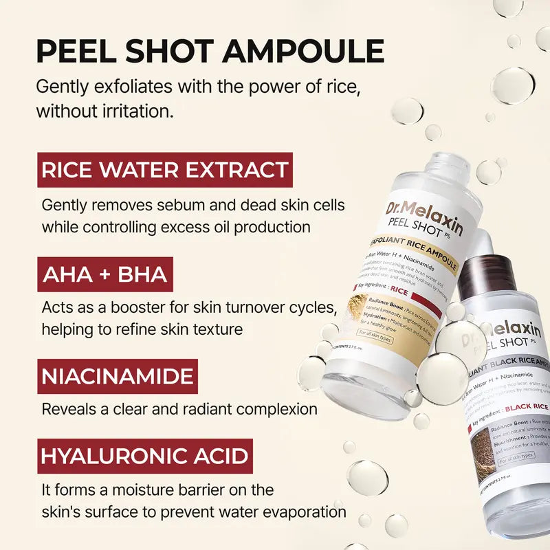 🧡🧡Final 6 Hours: 60% OFF Exclusive Peel Shot Glow White Rice Peeling Ampoule--Skin Care