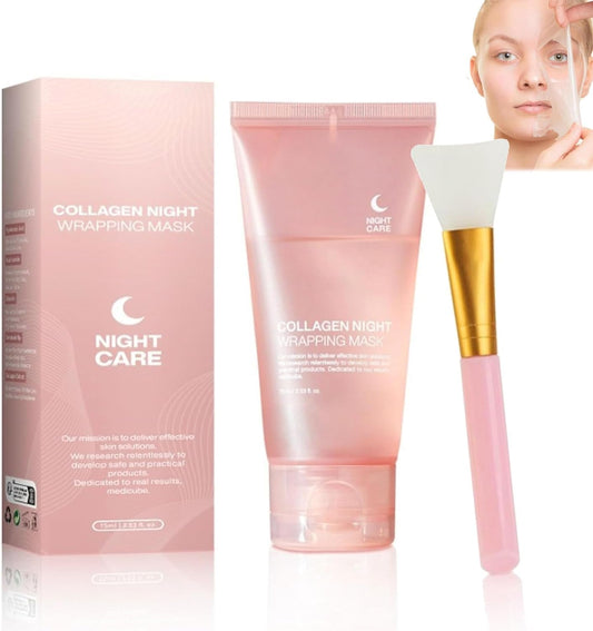 🧡Final 6 Hours: 60% OFF Collagen Overnight Wrapping Peel Off Facial Mask Pack