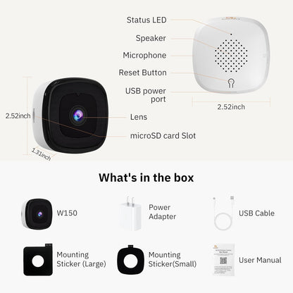 🧡Final 3 Hours: 60% OFF Indoor Cameras for Home Security with ChroMax Al Color Night Vision