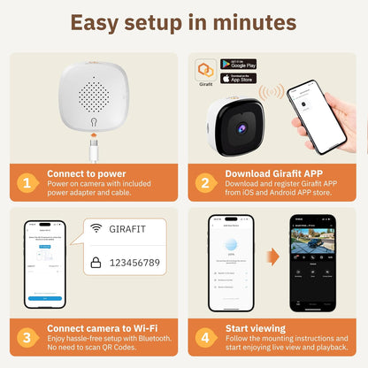 🧡Final 3 Hours: 60% OFF Indoor Cameras for Home Security with ChroMax Al Color Night Vision