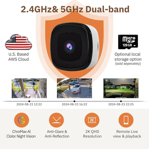 🧡Final 3 Hours: 60% OFF Indoor Cameras for Home Security with ChroMax Al Color Night Vision